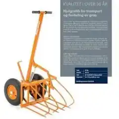 <h5>Hjulgrabb for transport og fordeling av gras.<br />
Fraktfritt gjelder ikke denne, ta kontakt for fraktpris.</h5>

