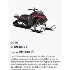 Lynx SHREDDER 2026 serien